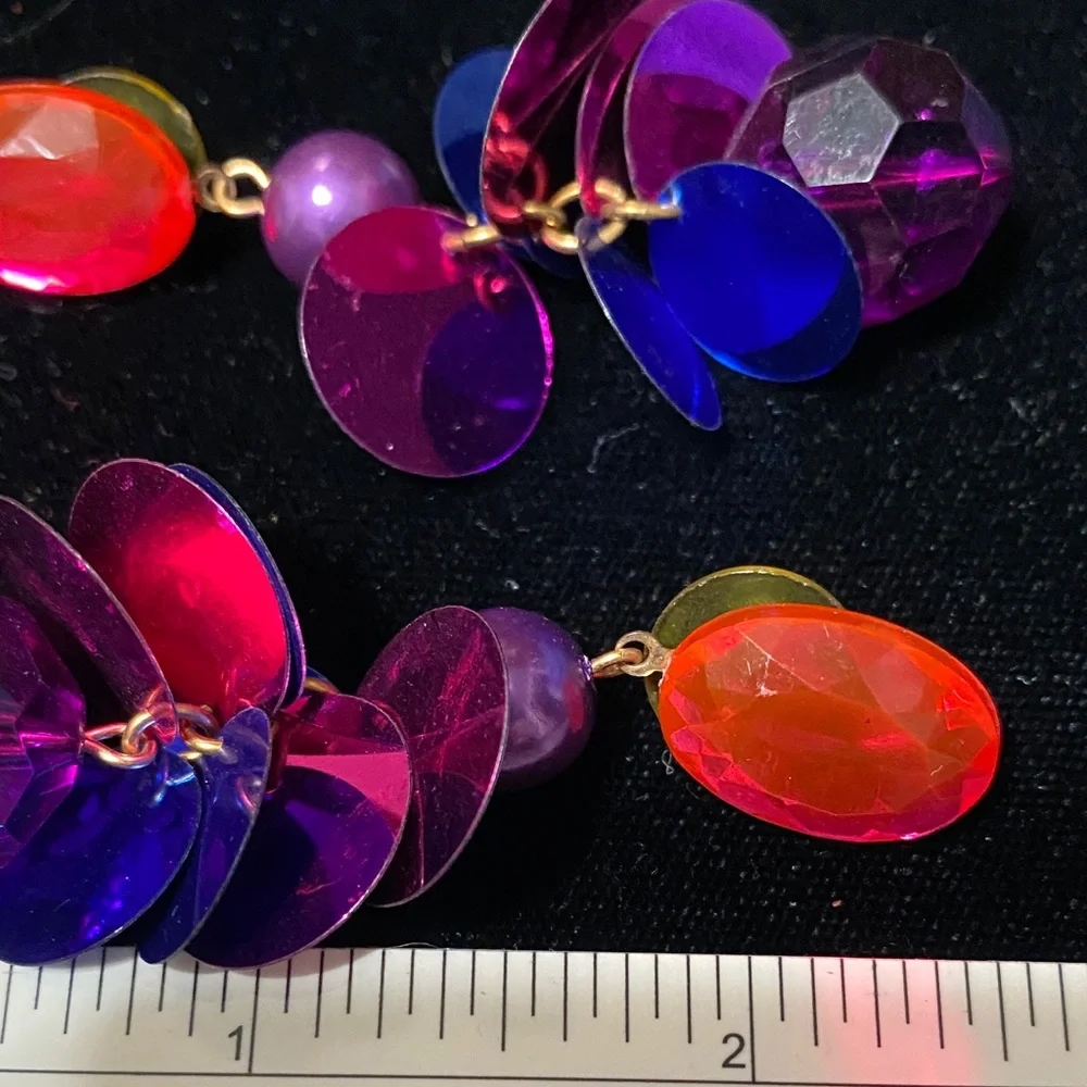 Elegant vintage Multicolor Dangle pierced Earrings